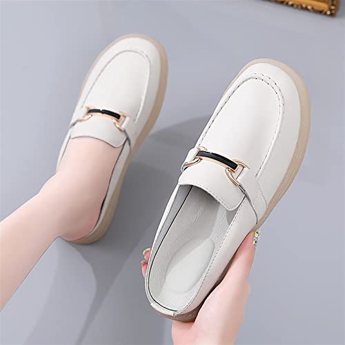 Zapatos individuales para mujer estilo plano con punta redonda color negro 2