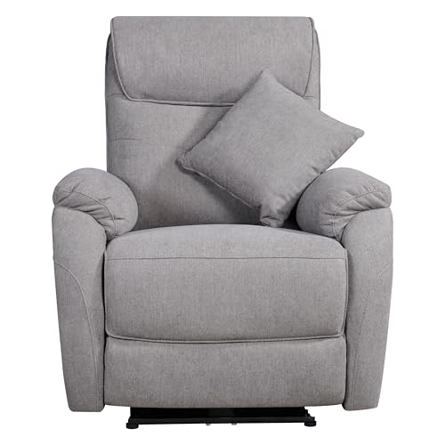 Image of Vero Relax 1-Seater Motorized Recliner Sofa - Dark Grey | Soft Breathable Fabric | Extra Back Support | Eucalyptus Wood Frame | Semi-Knockdown | 5-Year Warranty