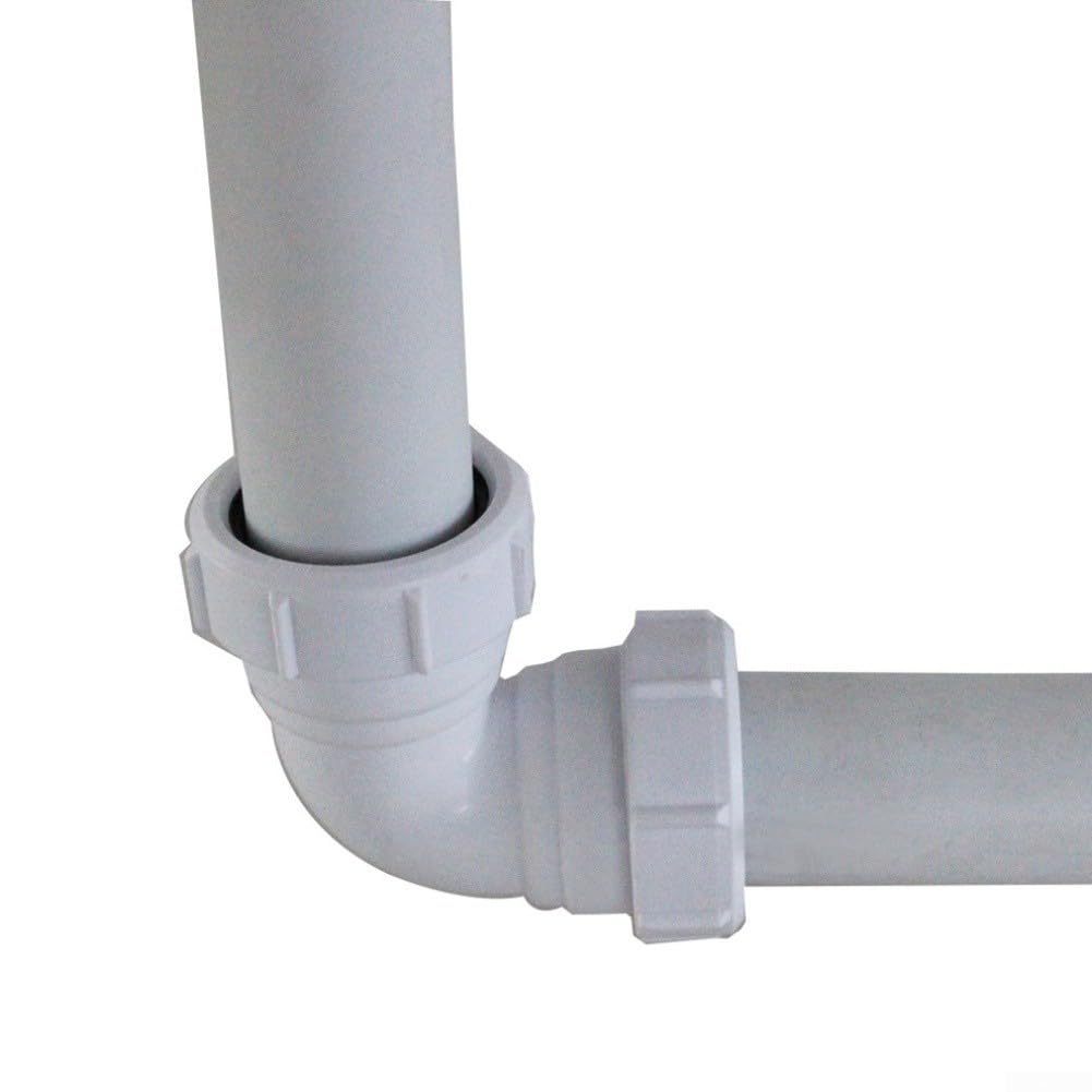 Adaptador de tubería de PVC de 40 mm, codo de 90 grados, accesorio de tubería de residuos para bañera, fregadero de cocina y conexión de drenaje de bandeja de ducha, conector de fontanería blanco