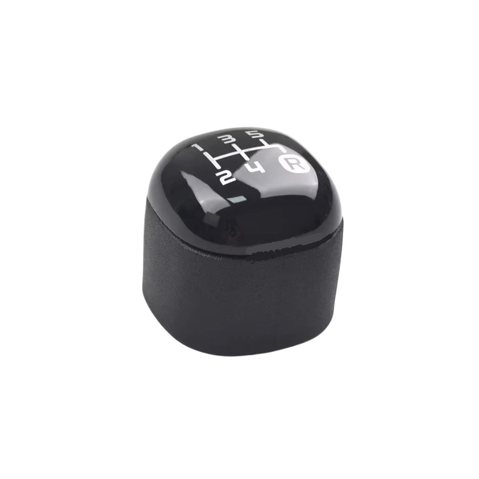 QMTVFSRH Car Gear Shift Knob for Fiat for Panda 2012-On Black 5 Speed Manual Gear Shift Knob Plastic Gear Lever Handball 10.27mm Interior Shifter