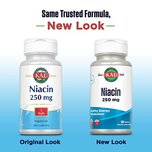 Vitamin B3 KAL Niacin 250 mg, 100 Tabletten für den Energiestoffwechsel