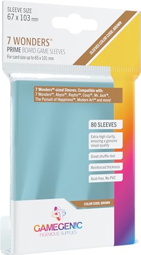 Repos Production Gg1044 Prime 7 Wonders Sleeves 67X103Mm (80), Clear