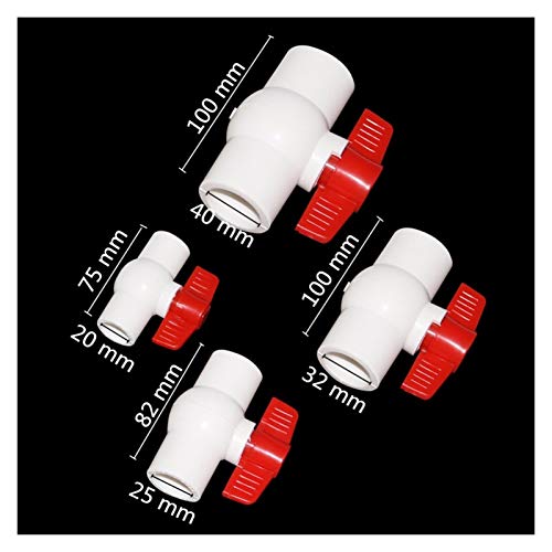 Válvula de bola de PVC de 20 mm con herramientas agrícolas de riego para 1 pieza 4