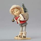Enesco Department 56 Heart of Christmas “Elf On Snowshoes” Stone Resin Figurine, 3.35”