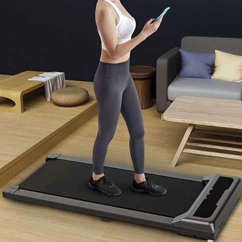 Image of 2 in 1 Folding Treadmill,Foldable Walking Jogging Machine with Wheels,2.25Hp Installation-Free Electric Treadmill,with Remote Control and Led Display