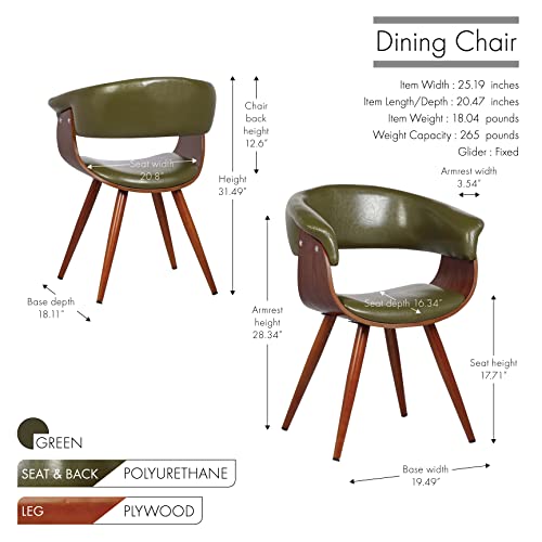 Porthos Home Zelda Dining Chair, Water And Stain Resistant Pu Leather Upholstery, Sturdy Wooden Tapered Legs #TOP4