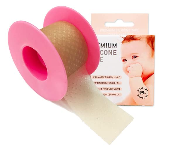 プレミアムシリコン テープ サージカルテープ ベージュ 25mm幅x1.5m 1巻入り 痛くない 皮膚の保護に 敏感肌に最適 高純度医療用シリコン 待望の商品