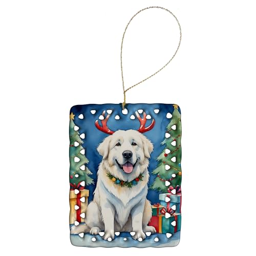 Caroline's Treasures Great Pyrenees Dogs Hanging Christmas Ornament