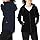 TEX2FIT 2-Pack Full Zip Hoodies for Women, Fleece Zip Hooded Sweatshirt (2pcs Set)(Black/Navy, X-Large)