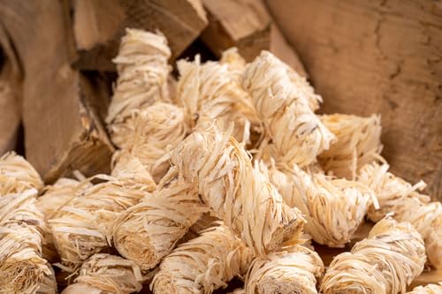 Lot de 100 à 800 allume-feux (pour barbecue, four, cheminée) en bois naturel imprégné de cire (pin/épicéa) (800)