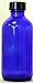 4 oz Cobalt Blue Glass Bottle with Black Poly-Seal Screw Cap
