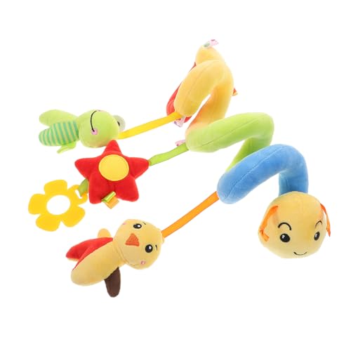 PEPLAYTAL Juguete Colgante para Cuna y Carrito con Muñeco de Peluche Suave y Etiquetas Sensoriales Reconfortante para Recién Nacidos Lavable y Seguro para Estimular