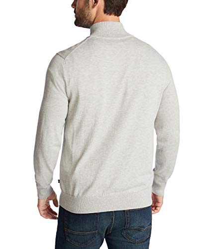 Nautica Men's Navtech Quarter-Zip Sweater, Medium Grey Heather