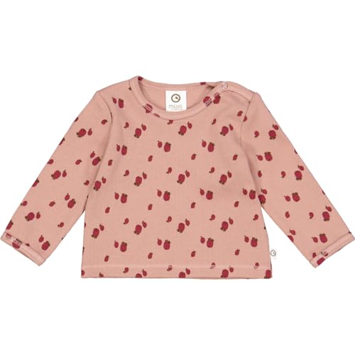 by Green Cotton Apple Long Sleeve Top with Print for Baby Girls-Organic Cotton Blend, Easy Changes, Machine Washable