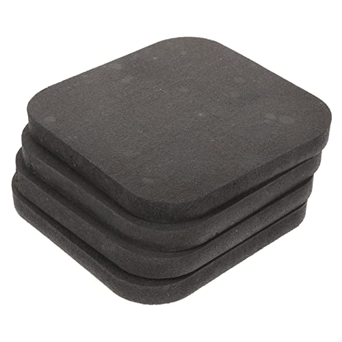 POPETPOP 4Pcs Rubber Floor Mats for Gym Durable Exercise Equipment Pads Non Slip Treadmill Protectors for Home Fitness Piano Drum Vibration Scratch Resistant