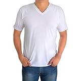 Classic Men's White Short Sleeve Undershirts V Neck T Shirt - 12 Pack (3XL, 12 Pack - White)