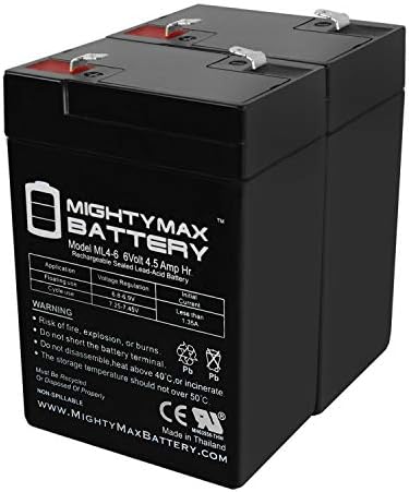 6V 4.5AH New Battery for Hubbell 0120255 or Dual-Lite 12-255 - 2 Pack
