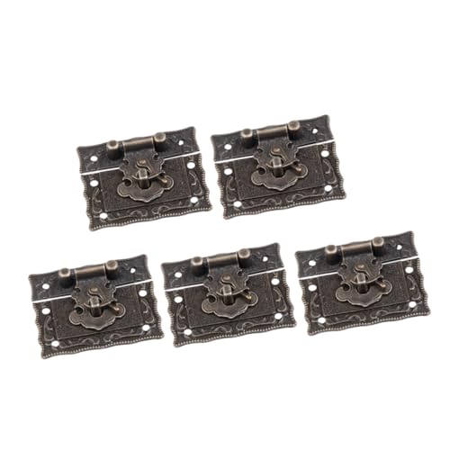 KESYOO 5セット レトロ風合キャビネットバックル 耐久性のある家具アクセサリー ワードローブ 書棚用装飾ラッチ アンティークボックス修理