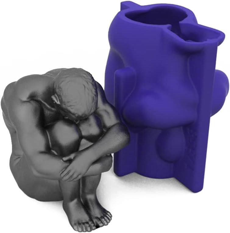 3D Human Body Mold Silicone Large Fondant for Chocolate Soap Portrait Plaster Make Silicone for Resin Casting Resin for Chocolate Baking