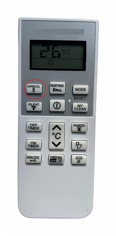 Model no. 168, Compatible with Supercool Function, Remote for Hitachi AC/Split AC/Window AC Remote Control