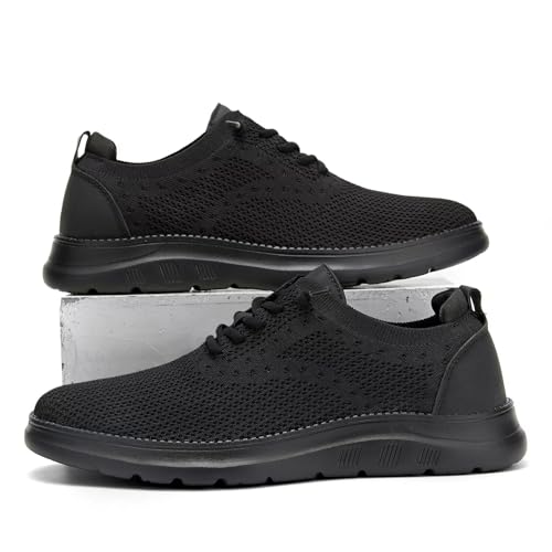 Image of Men's Mesh Sneakers Oxfords Lace-Up Lightweight Casual Walking Shoes Driving Shoes
