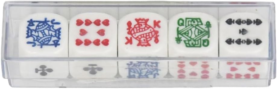 Poker Dice in Plastic Case