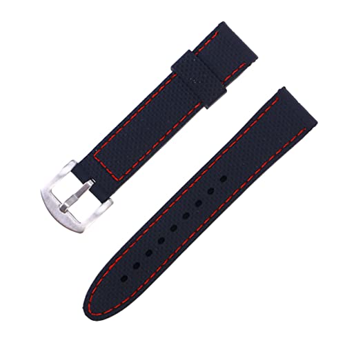 IMIKEYA Correa de Reloj de Silicona y Duradera de Pulsera Transpirable para Color Negro con Rojo para Fitness y Actividades al Aire IMIKEYA Correa de Reloj de Silicona y Duradera de Pulsera Transpirable para Color Negro con Rojo para Fitness y Actividades al Aire