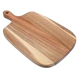 Alipis Schneidebrett Aus Akazienholz Essenstafel Hartholz Fleisch Wurstbretter Servierbretter Handhaben Schneiden Rustikal Hacken Planke Gemüse Griffe