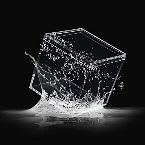 Dayaanee - Confezione Da 4 Cubi Quadrati In Plastica Trasparente In Acrilico Con Coperchio, 60 X 60 X 60 X 60 Mm, Per Pillole Di Caramelle E Piccoli Gioielli - 5