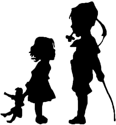 Statues silhouette de jardin haut de gamme en métal noir WXKAGF