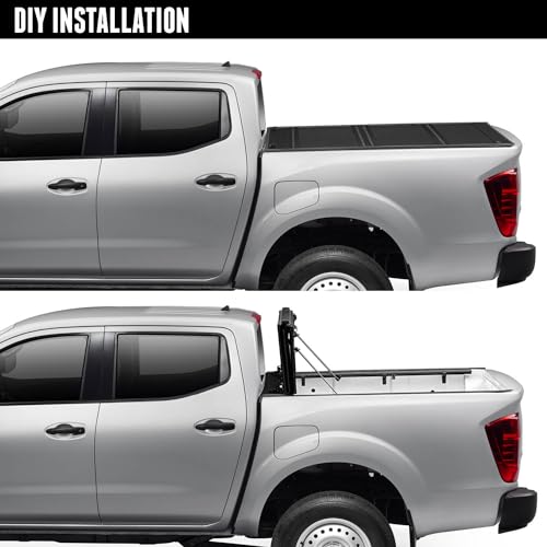 Image of RealTruck Undercover Flex Hard Folding Truck Bed Tonneau Cover | FX21032 | Fits 2022-2025 Ford Maverick 4' 6 inch Bed (54.4 inch)