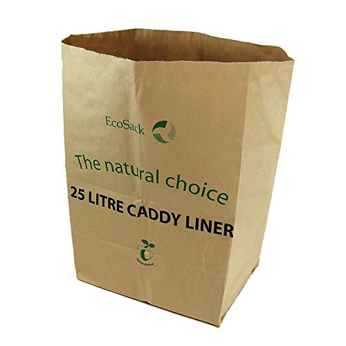 25 Litre x 10 Paper Compostable Bags Kitchen Caddy Liners Food Waste
