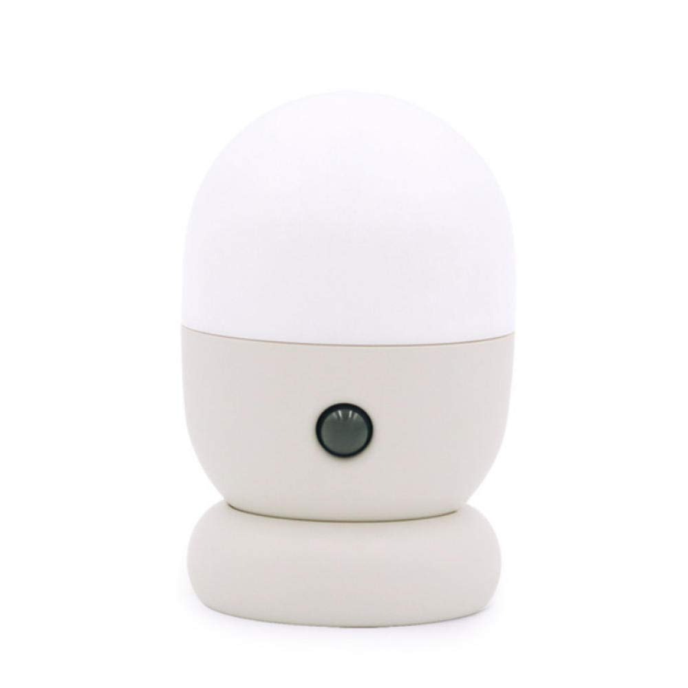 Rechargeable 500mAh Lithium Battery Capsule Sensor Night Light lamp Bedroom Bedside Corridor Wardrobe commpact Emergency Light-Light_Grey_Warm_White yynha (Color : Light Grey)