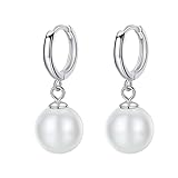 CaoNDY Dangle Pearl Earrings for Women Set Girls drop Stud Earrings Jewelry Hypoallergenic Sterling
