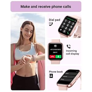 Smart Watch for Women Android iPhone Alexa Built in 18 Touch Screen Fitness Tracker with AnswerMake Calls IP68 Waterproof Heart RateSleepSpO2 Monitor Pedometer 100 Sport Modes