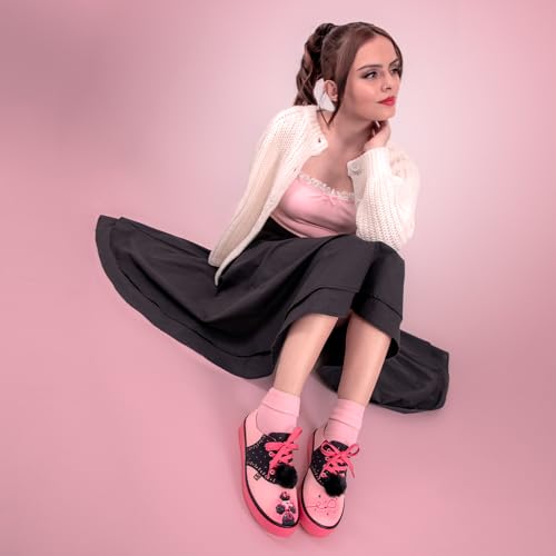Image of Hot Chocolate Design All-Day Women's Lace-Up Sneakers | Canvas Upper, Cushioned Footbed with Arch Support, Flexible Rubber Outsole, Vegan Construction, Casual Everyday Sneakers