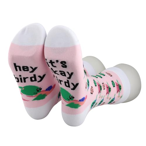 PXTIDY 2 Pairs Mona Naanalan Socks Cartoon Princess Mona Hey Birdy Its Okay Birdy socks