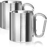 PFLEGELEICHT & HYGIENISCH: Die stabilen Edelstahl-Kaffeebecher sind spülmaschinengeeignet oder leicht von Hand zu reinigen da sie aus edlem, hochglanzpoliertem Edelstahl gefertigt sind!