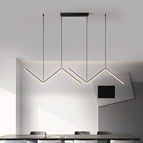 Plafonnier LED design noir idéal pour table de salle à manger - 3