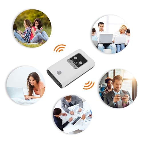 Image of Luocute 4G LTE Portable WiFi Computer Routers, 300Mbps Mobile Hotspot Wireless Router with 6000mAh Battery and Nano SIM Card Slot, for Travel and Multi User Office
