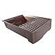 Curver petlife Katzentoilette mit Deckel, Katzenklo inklusive Schaufel, Moderne Rattangeflecht-Optik, Mokka, 51,5 x 38,5 x 40 cm, mokka