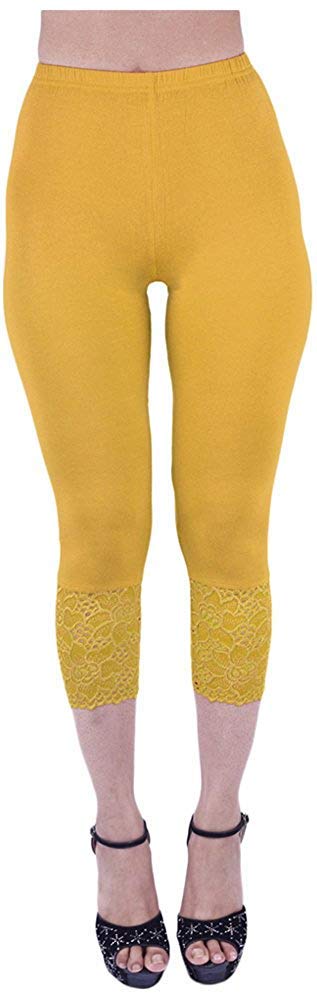 snowball Stylish Net Capri Leggings for Women waist 30-36 inches-picture-4