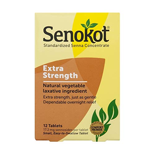 Senokot Extra Strength Natural Vegetable Laxative, 12 Tablets