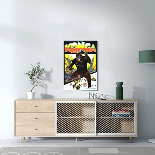 Tableau Konga Affiche Anglaise Rétro Toile Imprimée 40x60cm