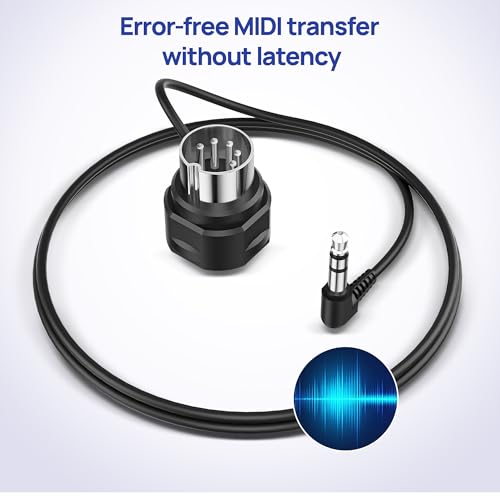 cme trs midi cable 4-pack - trs type a 35mm - 18 to 5-pin din 1ft  30cm low-profile - right angle ultra