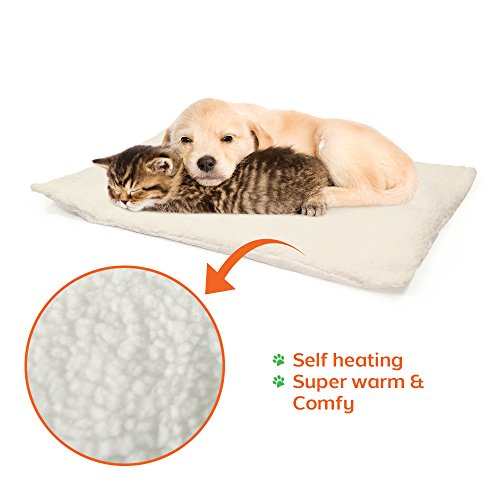Pet Palace Self Heating Snooze Pad Pet Bed Mat For Pets Cats Dogs And Kittens For Travel Or Home, Apl1344, White, Medium #TOP4