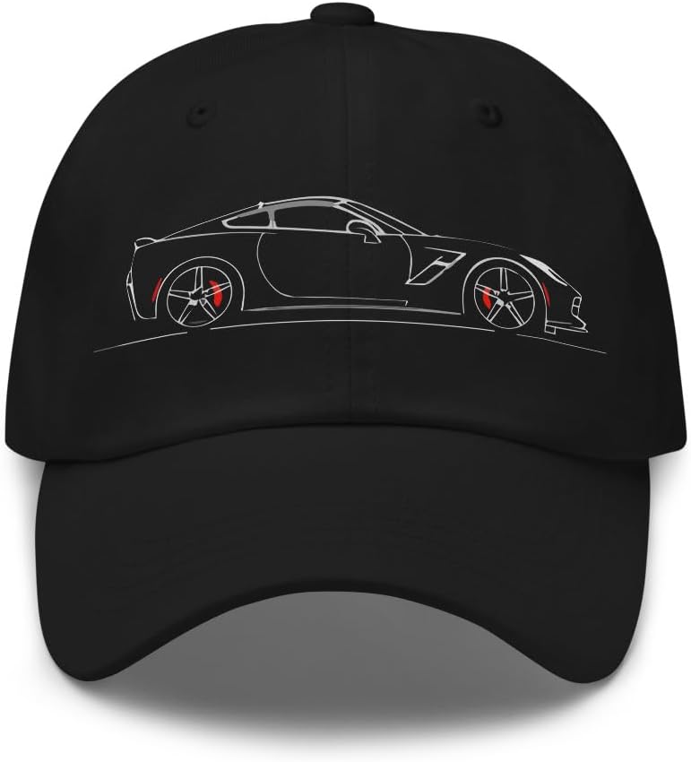 2019 C7 Sports Car Dad Hat – Sleek Side Profile Baseball Cap
