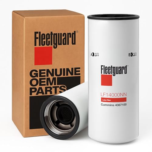LF14000NN Oil Filter Fleetguard - Genuine OEM Cummins Filtration upgrade of LF9080 for 2010-2019 Cummins ISX 15 Engine - Heavy Duty Nanonet Media for Engine Protection - 1 Pack