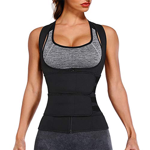 Zzalalana Waist Trainer Vest for Women Waist Cincher Corset Steel Bone Body Shaper Zipper Underbust Shapewear for Weight