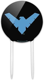 Acrylic Batman Nightwing Logo Cake Topper Party Decoration for Wedding Anniversary Birthday Graduation